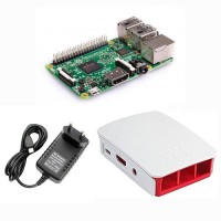 Raspberry Pi 3 model B rinkinys + dėklas + 3A maitinimo šaltinis