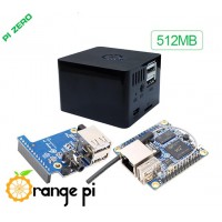 Orange Pi rinkinys: Orange Pi Zero LTS + praplėtimo plokštė + dėžutė